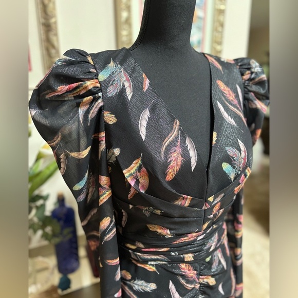 RACHEL ZOE BLACK SLOANE FORMAL COCKTAIL HOLIDAY SHIMMER MINI DRESS SZ 6 NWT - Picture 3 of 15